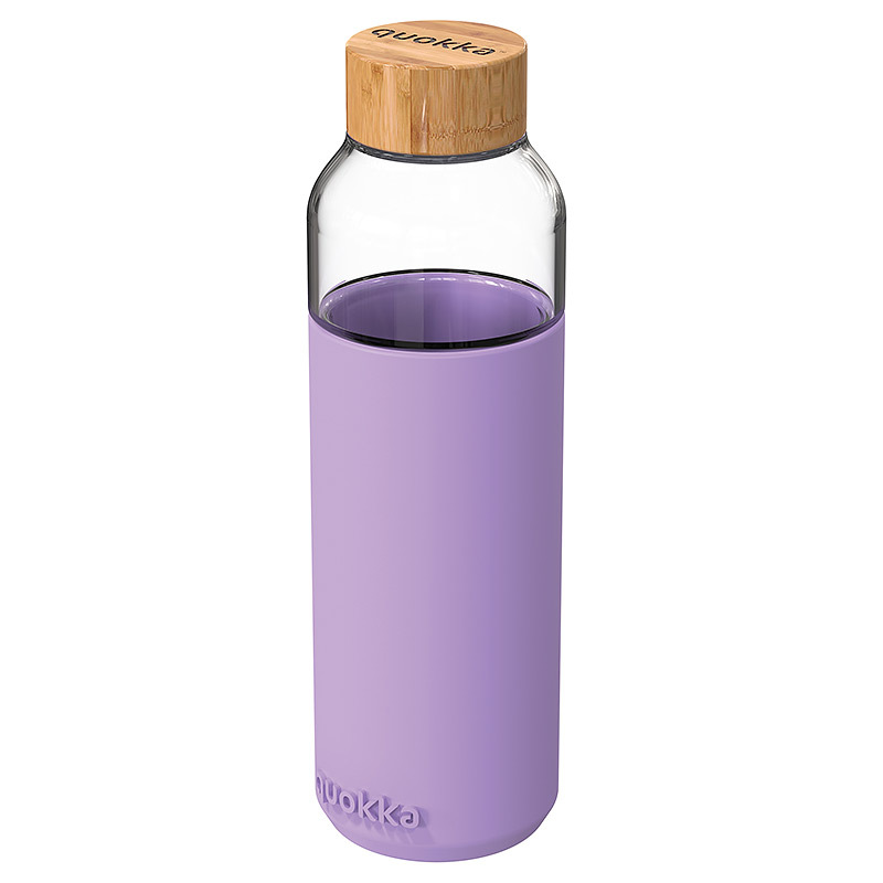 Skleněná lahev na vodu Flow, 660ml, Quokka, lilac