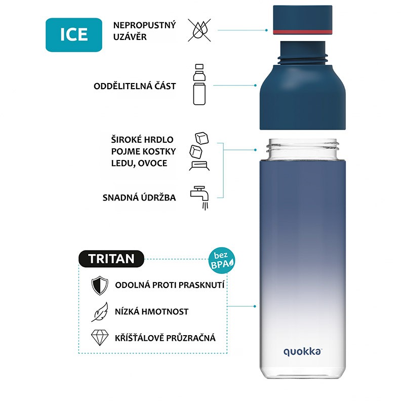 Tritanová láhev Ice, 840 ml, Quokka, camo