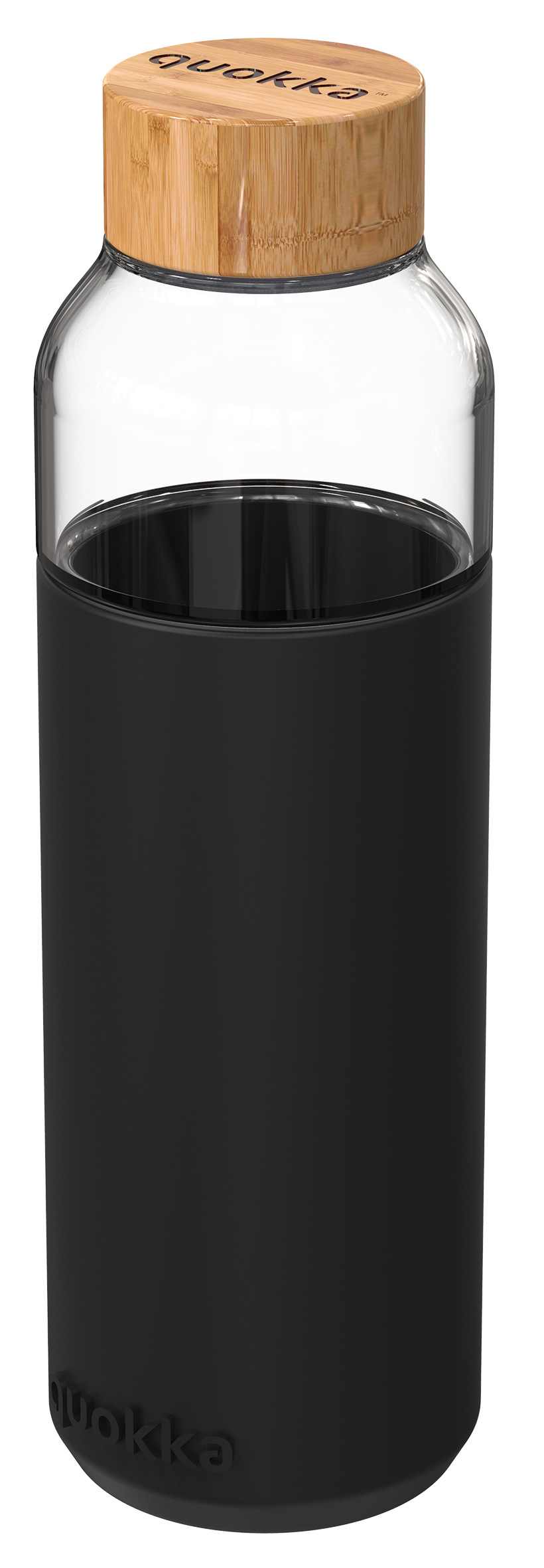 Levně Skleněná lahev na vodu Flow 660 ml, Quokka, černá