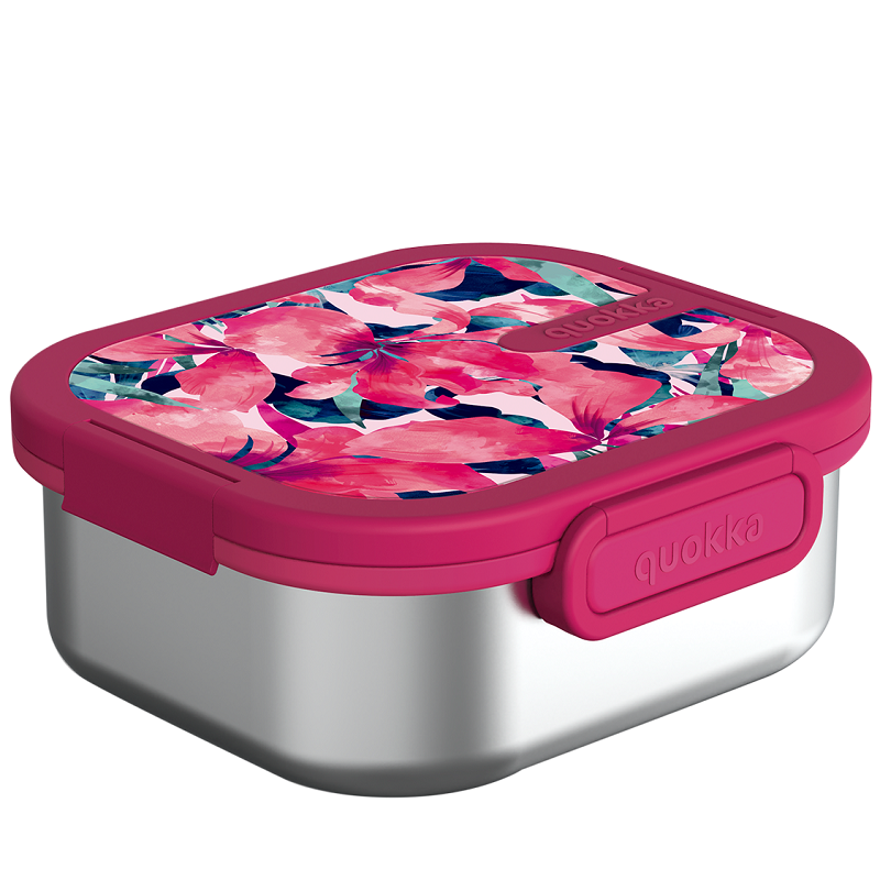 Levně Nerezový Lunch box Kai, Quokka, pink bloom